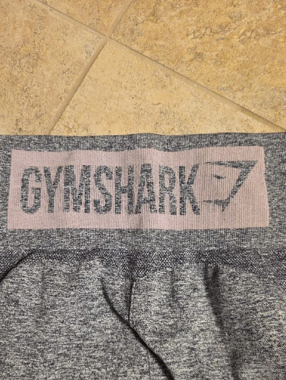 Gymshark Gray Seamless High-Waist Leggings with Logo Waistband